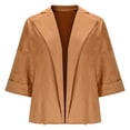 thumbnail image 4 of Heisall Womens Coats 3/4 Sleeve Drop Shoulder Lapel Collar Solid Color Casual Cardigan Jackets Fashion Casual, 4 of 6