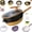 Gold, variant on 12 Inch Titanium Alloy Non Stick Pot with Lid & Steamer, Multi-Purpose Deep Saute Pan, Titanium Pans for Cooking with Steamer, for Frying, Baking, Ergonomic Cool Grip Handle