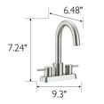 thumbnail image 6 of Design House Eastport II Contemporary Center set Deck Mount 2-Handle Faucet for Bathroom Satin Nickel, 6 of 17