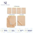 thumbnail image 3 of Sweet Home Collection 1500 Series 7 Piece Ultra Soft Microfiber Sheet Set, Split King, Peach, 3 of 5