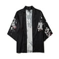 thumbnail image 4 of Shirts For Women Japanese Anime Kimono Unisex Shirts Long Sleeve Casual Blouse With Floral Print Pockets Casual Tee Tops, 4 of 9
