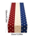 thumbnail image 3 of Linen Independence Day Tablecloth Waterproof Stain Resistant Table Cover, Patriotic Party Tablecloth for BBQ Picnic Dining Table Kitchen Home Holiday Celebration Decor, 3 of 6