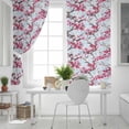 thumbnail image 5 of Spring Flowers Blackout Curtains for Bedroom, Chinese Pink Peach Blossoms Branches Thermal Insulated Kitchen Drapes with Grommets, Light Blocking Window Treatment, 2 Panels 52" x 63", 5 of 7