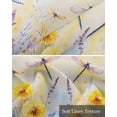 thumbnail image 6 of Blue Yellow Dragonfly Kitchen Valances for Windows Farmhouse Linen Window Valance Curtain for Living Room Window Treatment Watercolor Spring Flower Valance Rod Pocket Topper Drape, 60 x 18 Inch, 6 of 6