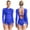 Royal Blue, variant on iiniim Women's Sequins Lyrical Latin Dance Dress Mesh Leotard Tassel Ballroom Salsa Party Costume Silver 16