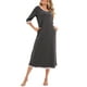 thumbnail image 2 of Vestido de tumbona para mujer con bolsillos, mangas 3/4, camisones sueltos, pijamas para descan Irfora Vestido, 2 of 7