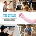 thumbnail image 7 of 20 Inch Cut Resistant Sleeves with Finger Grips Forearm Protective Sleeves Level 5 Protection Pink, 7 of 7