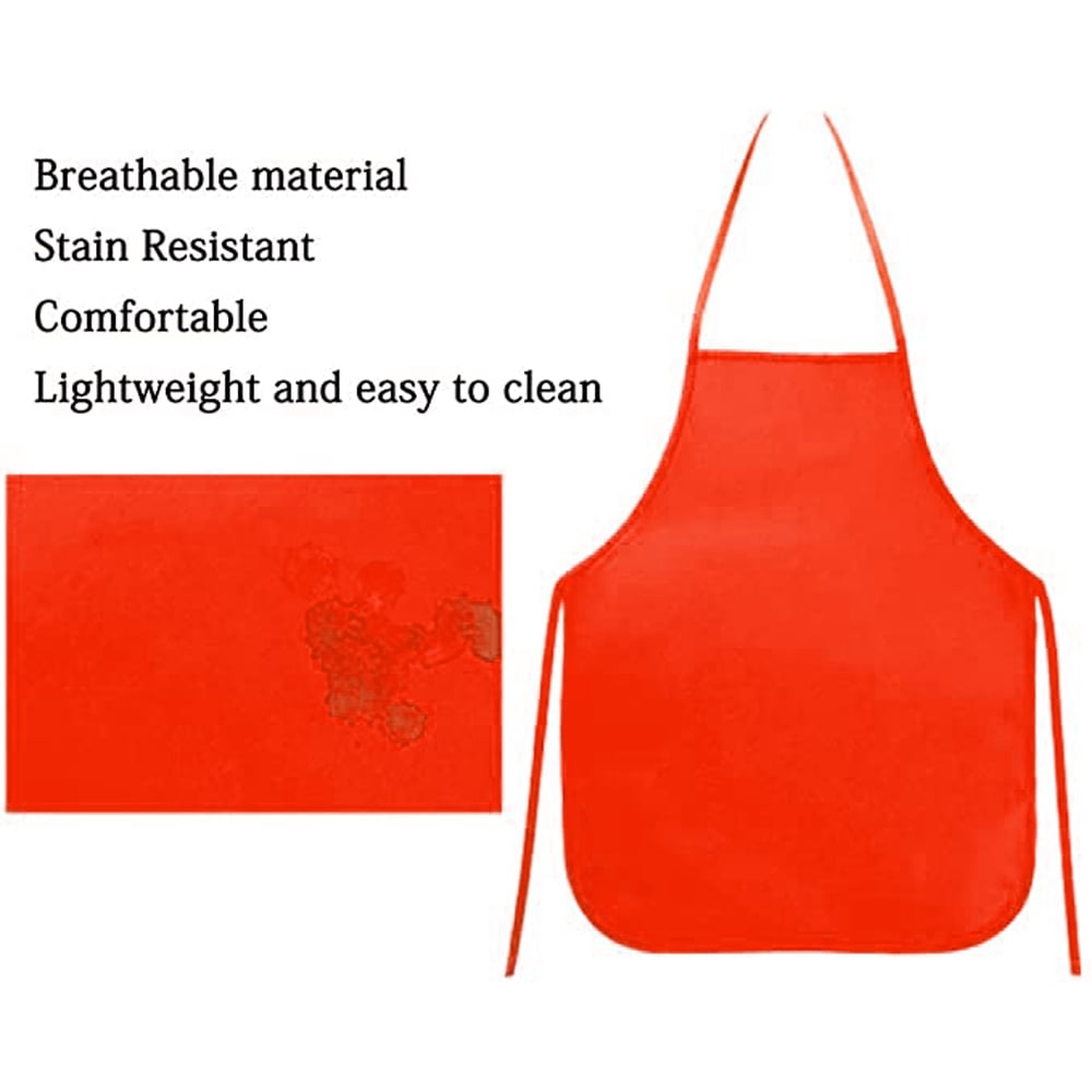 Toptie 12 Pack Non-woven Fabric Children Kids Apron for Classroom, Kitchen, Community Event, Handcrafts & Art Painting-Assorted-M