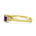 thumbnail image 4 of 10k Yellow Gold Oval Amethyst And Diamond Ring, 4 of 5