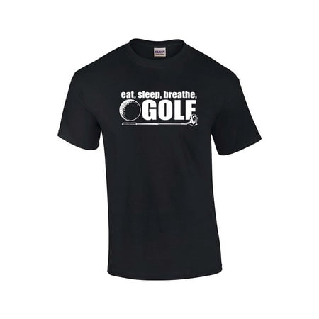 About Golf T-shirt - Funny Golfing T-Shirt Eat Sleep Breathe Golf