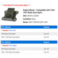 thumbnail image 2 of Engine Mount - Compatible with 1965 - 1967 Buick Gran Sport 1966, 2 of 2