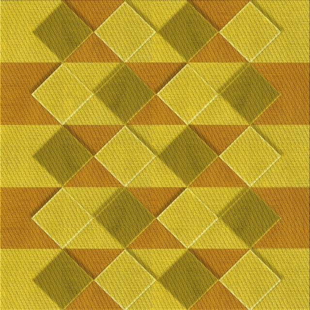 Ahgly Tapis d'Intérieur Lavable en Machine Carré Transitionnel Jaune Profond, 4 Pieds Carré