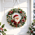 thumbnail image 2 of Christmas Santa Beaded Wreath DIY Kit, 2026 Complete Hand‑Beaded Front Door Wreath Craft Supplies, Festive Holiday Wall Hanging Decoration Set, 2 of 7