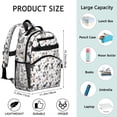 thumbnail image 6 of Schnauzer Dog and Footprints Backpack for School,Cute School Bag,Schoolbag with Adjustable Shoulder Straps & Padded Back,15.25"x11.5"x5.25", 6 of 6