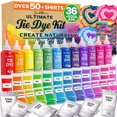 thumbnail image 1 of Kit de tie-dye Jim&Gloria con 36 polvos, 12 botellas y soda ash, 1 of 5