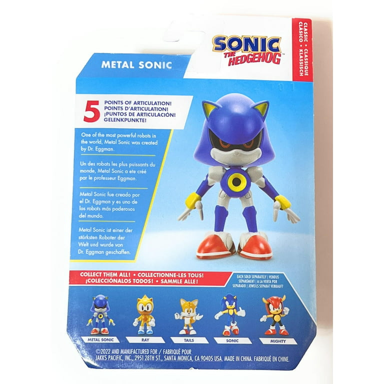  Sonic The Hedgehog Action Figure 2.5 Inch Metal Sonic  Collectible Toy , Blue, 3 years : Toys & Games