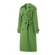 Gupgi Women Jackets Double Breasted Long Trench Coat Classic Lapel Long Sleeve Windproof Overcoat - image 5 of 9