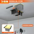thumbnail image 3 of Overhead Garage Ceiling Storage Rack with Adjustable Slide Rails for 3 Bins, 3 of 8