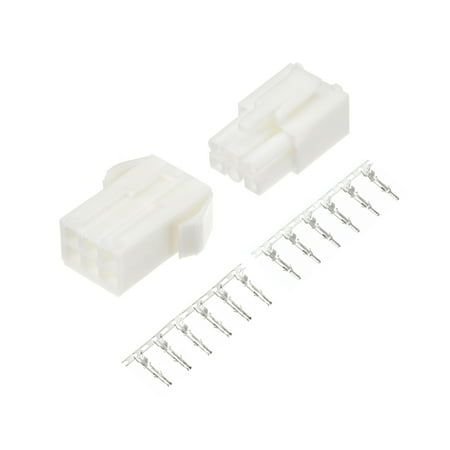Female D-sub Crimp - 10 Pairs 4.5mm 6 Pin Male Female JST-SM Housing Crimp Terminal Connector