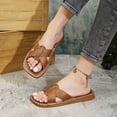 thumbnail image 5 of THDHVS Sandals for Women,Women's Fashion and Casual Summer Solid Color Open Toe Beach Slippers Brown, 5 of 5