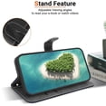 thumbnail image 5 of Leather For Google Pixel 11 Pro XL / 10 Pro XL 6.8-inch Crystal Material Wallet Case , With Card Holder,Wristband,Magnetic Clasp Kickstand Folio Cover,Color-8, 5 of 8