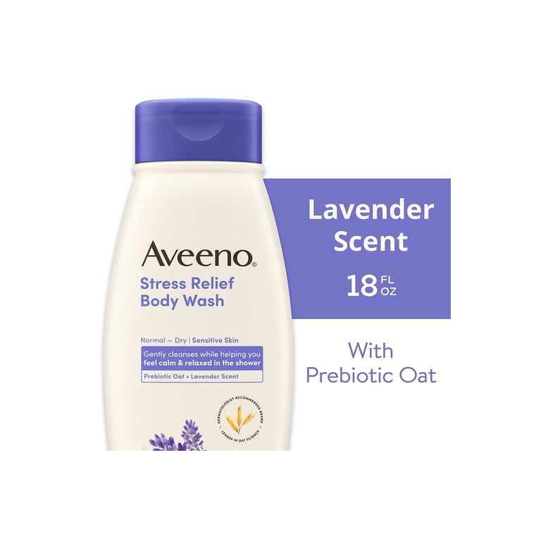 Aveeno Stress Relief Body Wash, Lavender, 18 fl oz photo 4