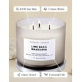 thumbnail image 6 of Lime Basil Mandarin 3-Wick Soy Candle – Fresh Citrus & Herbal Aromatherapy Candle in Gift Box | Clean-Burning Scented Candle for Home, Men & Women, 6 of 7