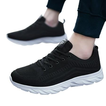 

Mortilo Fashion Men Mesh Mountaineering Casual Sport Shoes Lace Up Solid Color Running Breathable Soft Bottom Sneakers Mesh
