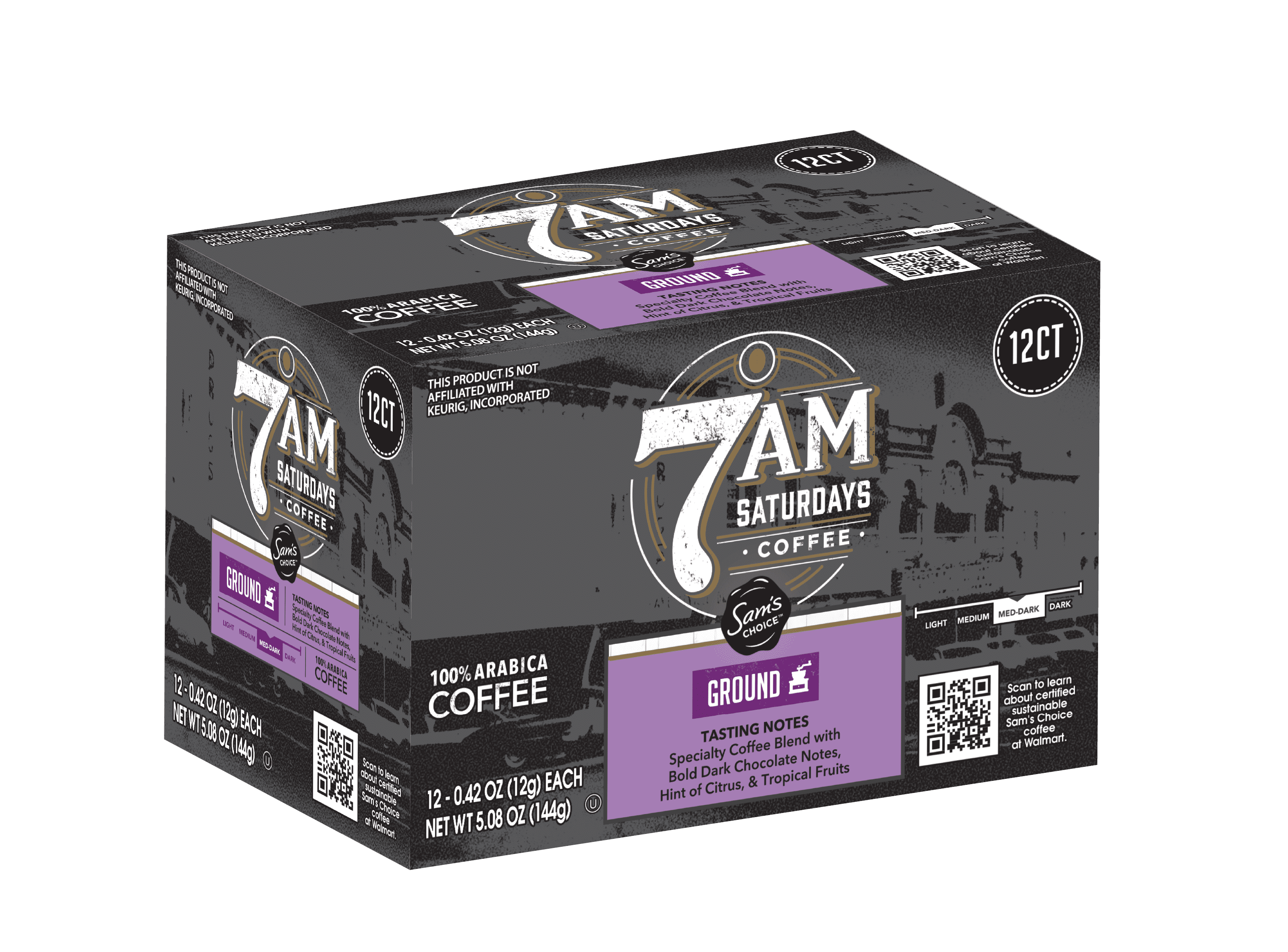 Sam's Choice 7am Saturday KCup Coffee Pods, MediumDark Roast, 12 ct