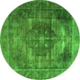 thumbnail image 1 of Ahgly Company Machine Washable Indoor Round Persian Green Traditional Area Rugs, 4' Round, 1 of 1