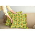 thumbnail image 2 of Ambesonne Floral Throw Pillow Cover 2 Pack, Narcissus Flower Ornate, 16", Green Yellow, 2 of 7