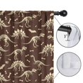 thumbnail image 4 of Blackout Kids Curtains,Brown Cartoon Dinosaurs Fossils Pattern Childrens Insulated Curtains Set Of 2,Bedroom Essentials,Toddler Room Decor 42"x54", 4 of 5