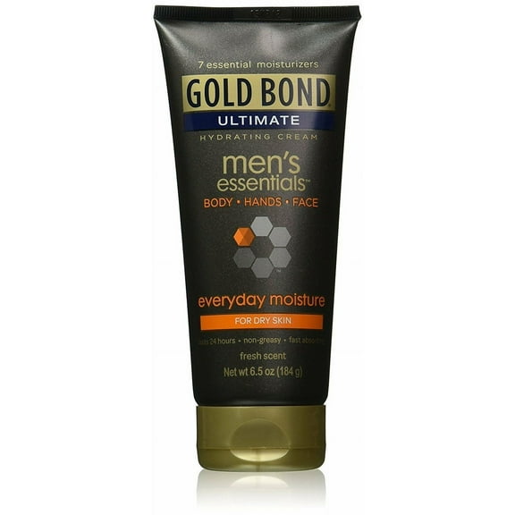 Gold Bond Men's Essentials Ultimate Hydrating Cream Fresh 6.5 oz, Pack of 2