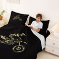thumbnail image 4 of Meiyoeat Camo Motorcycle Bed Sheets 4-Piece, vintage Motocross Full Size Sheets, Green Black, 4 of 6