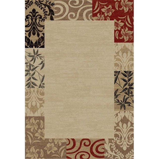 Infinity Home 548223 Tapis Rectangulaire 2 Pi. 3 Po. x 3 Pi. 11 Po. en Beige