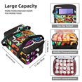 thumbnail image 3 of Halloween Double Layered Insulated Lunch Bag with Two Compartments, Large Capacity, and Hand Carry - 7.1x11.4x16.1 inches - Ideal for Work or School Lunch Bags, 3 of 6