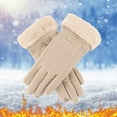 thumbnail image 4 of Winter Gloves Women's Warm Touching Screen Riding Thickened Hair Mouth Gloves, 4 of 6