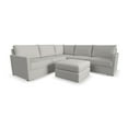 thumbnail image 3 of Flex Beige 5 Seat Modular Sectional Sofa and Ottoman with Performance Fabric, 3 of 5