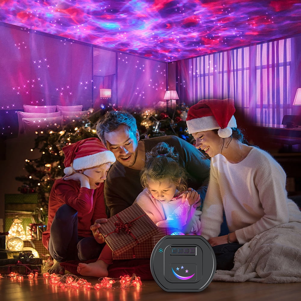 Private Jungle Christmas Projection Lamp, Projection Lamp with Bluetooth Music and Remote Control, Black