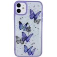 thumbnail image 2 of Compatible with iPhone 13 Butterfly Case, Cute Pretty Butterfly Glitter Shockproof Soft Silicone Clear Girls Women Cover Case Compatible with iPhone 13 -Purple, 2 of 9