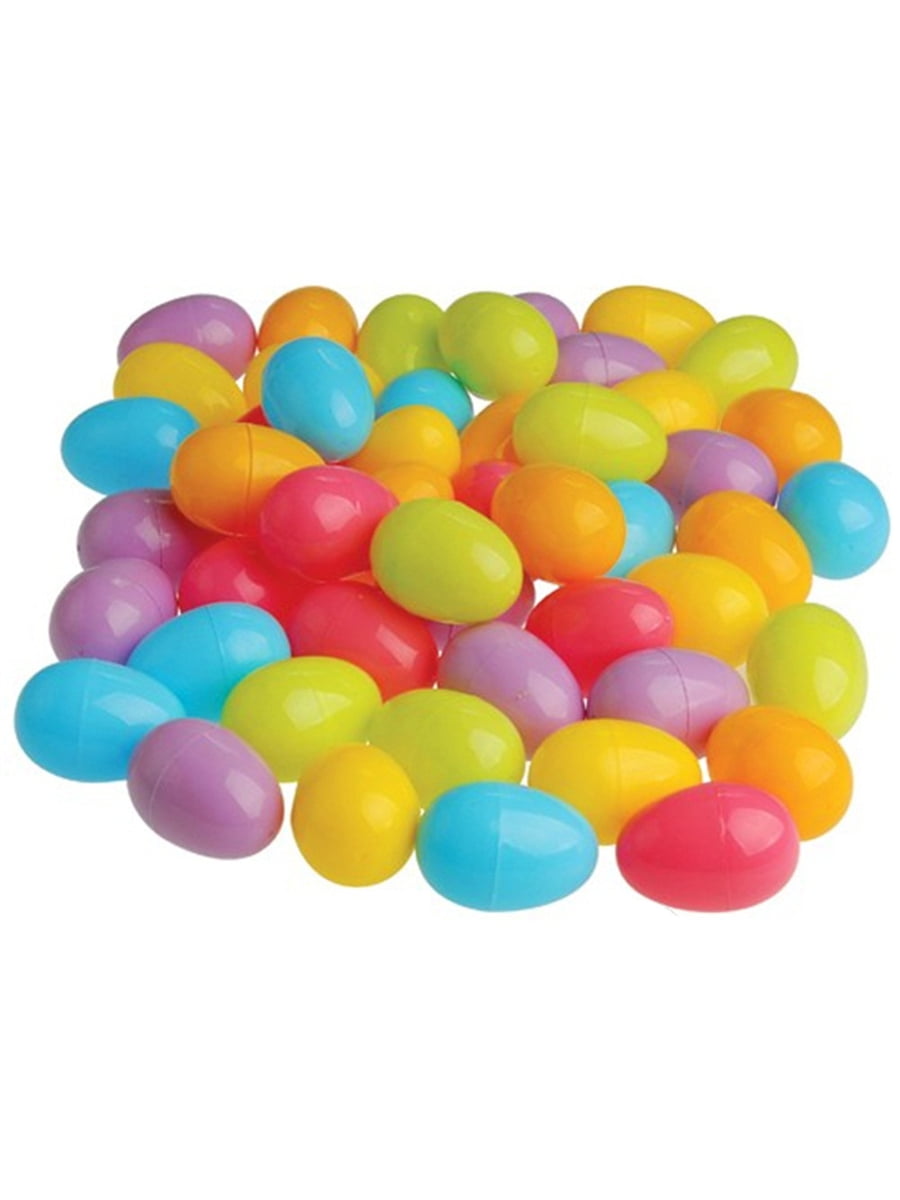 Set of 50 Assorted Color 2.5" Plastic Easter Eggs