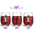 thumbnail image 2 of Happy Anniversary American Shorthair Celebrates Wedding Love Family Party 15oz Stemless Wine Glass Mug Cat Lover Kitten Owner Gifts Wine Glasses Cup - 01015, 2 of 5
