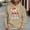 Khaki, variant on Christmas Hoodies for Men Fashion Funny Snowflake Reindeer Print Hoodies Drawstring Long Sleeve Pullover Sweatshirts-Black L
