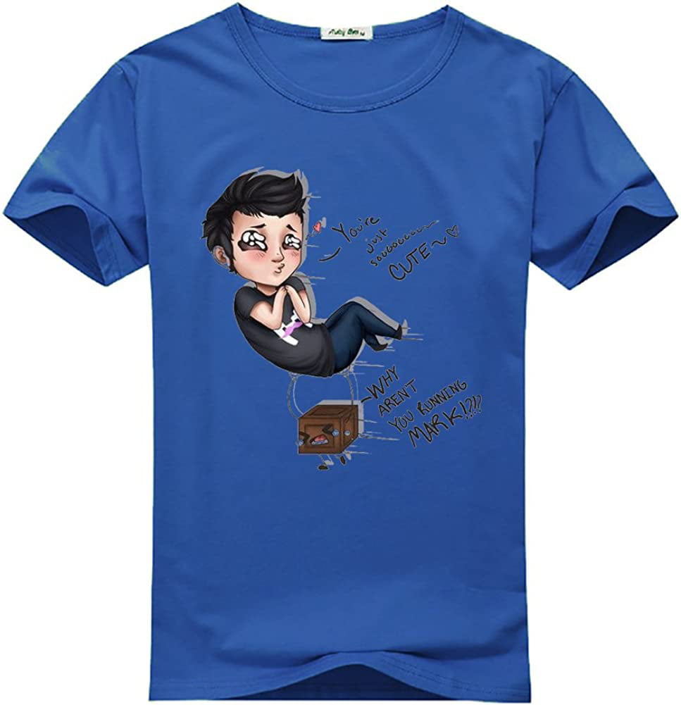 Markiplier and Tiny Box Tim Cartoon Picture for Women Printed Short Sleeve  Tee T-Shirt 