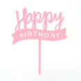 thumbnail image 1 of Decoración de tartas, tarjeta de acrílico de imitación, vestido de cumpleaños, enchufable, para hornear, fiesta, postre, mesa, bandera, 1 of 3