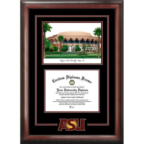 Campus Images AZ994SG Arizona State University Spirit Graduate Frame with Campus Image