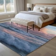 thumbnail image 4 of 6'x9' Area Rugs, Beach Coastal Indoor Outdoor Area Rug for Living Room Bedroom, Summer Nautical Seaside Sky Blue Pink Washable Bathroom Rugs Kitchen Floor Carpet Mats Home Decor Aesthetic, 4 of 8