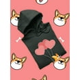 thumbnail image 3 of Happy Corgi W Heart Balloons Hoodie Women -Image by Shutterstock, Female x-Large, 3 of 4