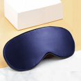 thumbnail image 2 of Silk Sleep Mask & Blindfold, Soft Eye Mask with Adjustable Head Strap, Deep Rest Eye Masks for Sleeping Night Eyeshade, Eye Cover for Travel, Shift Work & Meditation (Navy Blue), 2 of 3