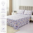 thumbnail image 3 of Floral Queen Sheets Soft Breathable Microfiber Vintage Printed Bed Sheet Set Deep Pocket Fitted Sheet Included Flower Pattern, 3 of 8